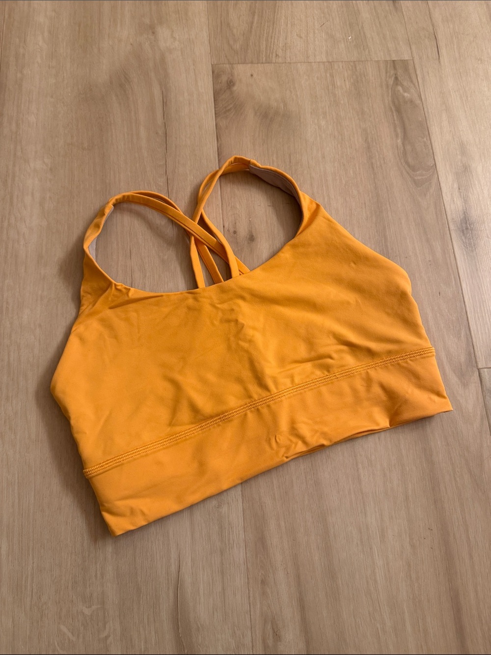 lululemon athletica Golden Orange Crossback Sports Bra